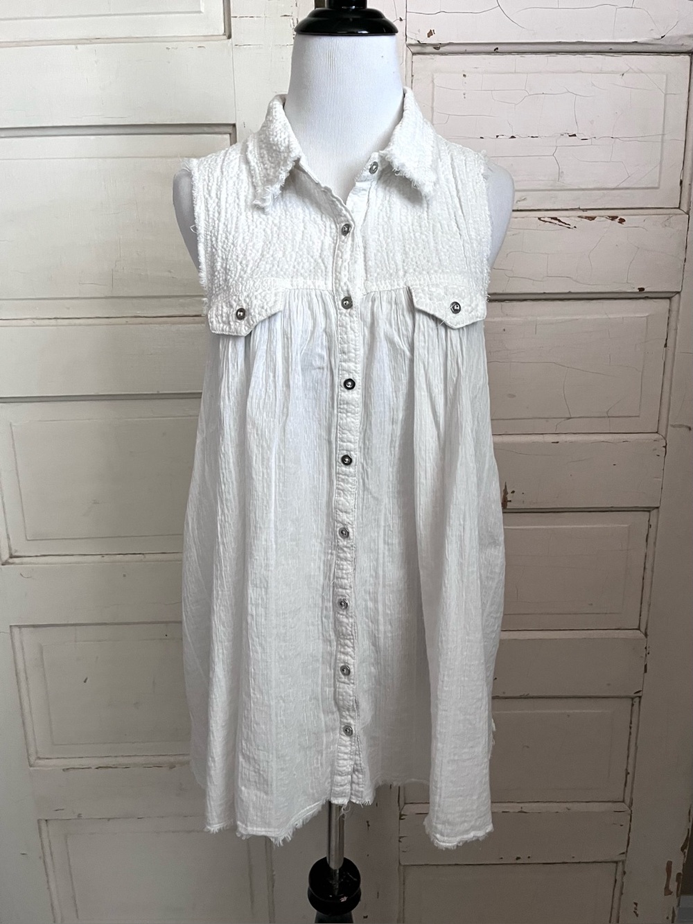 Free People Button Down Tunic
